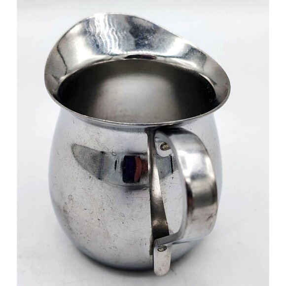 Creamer Pitcher Gemco 18-8 Stainless Steel Japan 3 Inches Vintage Kitchen G 5072 - Picture 4 of 13